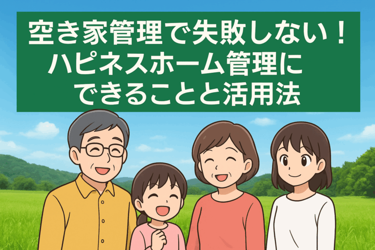 空き家管理で失敗しない ハピネスホーム管理