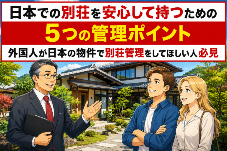 日本での別荘管理 外国の方 ハピネスホーム管理