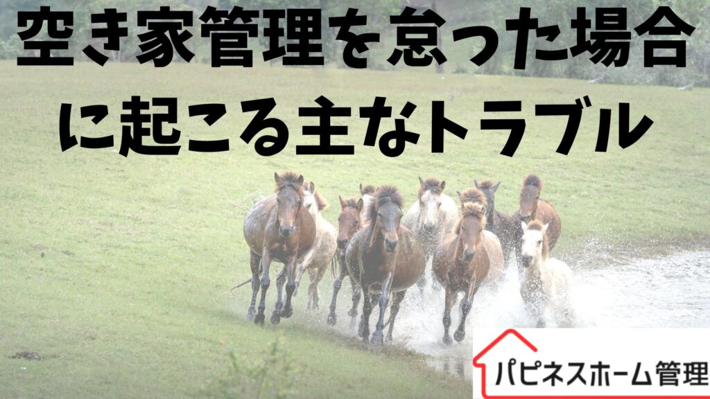 空き家管理
主なトラブル
ハピネスホーム管理